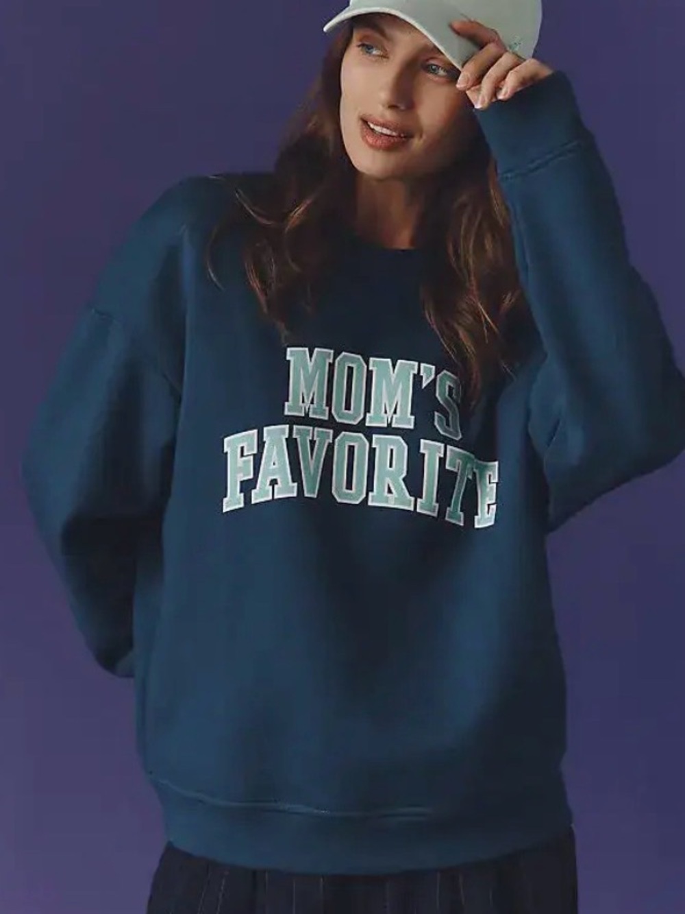 Anthropologie Favorite Daughter Mom's Favorite Sweatshirt Indigo Size Medium New